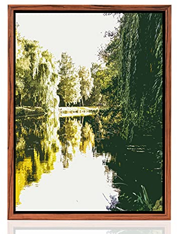 rahmengalerie24 Schattenfugenrahmen 50x70 cm (PUZZLEFORMAT) nussbaum für Leinwand Bilderrahmen Keilrahmen für Leinwände aus Holz MDF