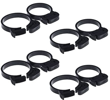 Double Gripping Nylon Hose Clamps, 37.5-39.5mm (1.5inch), 12pack | Snap Grip, Nylon Plastic