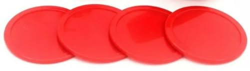 Pegasi Airhockey Pucks - 64 mm - 4 Stück - Rot - Passend für 6ft und 7ft Airhockey Tisch - Air Hockey Zubehör