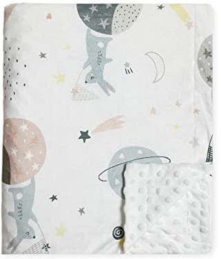 SONARIN Flanella Coperta per Neonati,95x160cm Copertina per Bambini Bambine Morbida Multifunzionale Bifacciale Trapunta per Bambino Calda e Confortevole per Carrozzina Culla(Coniglio)