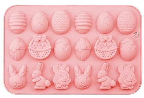 Jagowa Stampi in silicone per uova di Pasqua coniglietto coniglietto cioccolato caramelle stampo antiaderente riutilizzabile decorazione pasquale
