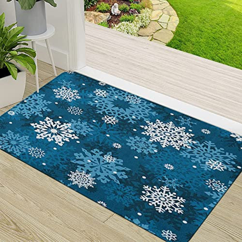 ERICAT Zerbino Ingresso,Bianco su motivo continuo Natale retrò Album dicembre diagonale regalo punteggiato,Antiscivolo Assorbente Resistente allo sporco Tappeto Cucina Tappeto Tappeto Entrata Zerbino