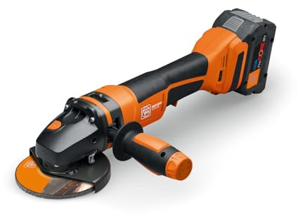 Fein Akku Winkelschleifer CCG 18-115-10 PD-SEC SET 8 AH Procore AS (inkl. 2 Akku 8,0 Ah, Schleifscheiben-ø 115 mm, sicheres Bedienkonzept, Totmannschalter, Zweihandbedienung, sicheres Arbeiten)