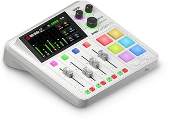 RØDE RØDECaster Duo Kompakte All-in-One Audio Produktionslösung für Podcasting, Streaming, Musikproduktion und Content-Erstellung (Weiß)