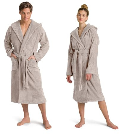 Möve Superwuschel Bademantel mit Kapuze, Größe L, Cashmere