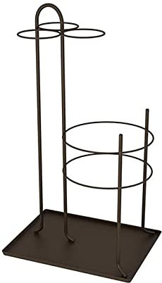 Regenschirmständer, Metall, rechteckig, Eisen, Kunst-Regenschirmhalter für Regenschirme und Spazierstöcke, Heimdekoration/Braun