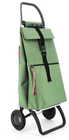 Rolser Big Tweed 2 Wheel Foldable Shopping Trolley - Green