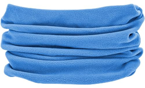 alles-meine.de GmbH Multifunktionstuch - Loop - viele Farben wählbar - Microfaser Fleece - blau - Mittelblau - UNIVERSAL Größe - Schlauchschal/Pulswärmer/Halstuch/Mütze - f..