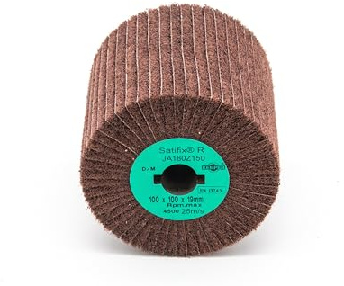 KEMPER Schleifwalze/Satinierwalze Satifix® R JA 180Z150, 100x100x19mm m.Doppel-Keilnut, Körnung JA180Z150 coarse