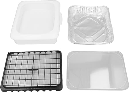 Ensemble de Supports de Plateaux en Aluminium, Moule à Pâtisserie en Aluminium à Double épaisseur avec Couvercles, Moules à Gâteaux Empilables pour la Cuisson, le Chauffage, le