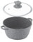 UWEVO Nonstick Induction Die Cast Stockpot Set Tempered Glass Lid & Aluminium Material | Granite Finish Oven Safe | Versatile Cookware for Induction | Gas, Electric & Halogen Hobs | 30 cm