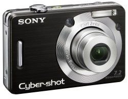 Sony Cyber-shot DSC-W55 Digital Camera 7.2 Megapixel with 3x Optical Zoom 2.5-Inch LCD Black (Renewed)