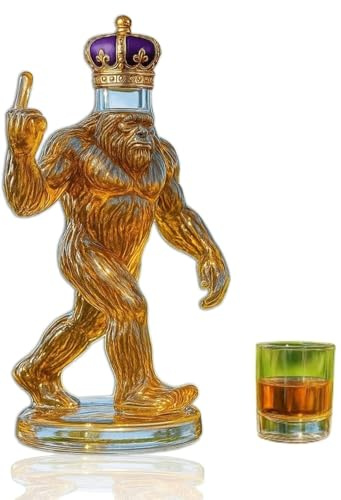 Bouteille De Vin Créative En Forme De Gorille, Carafe À Vin Fantaisie En Verre De 37 Cl, Bouteille De Whisky Bigfoot Amusante, Carafe De Bar Rustique Amusante