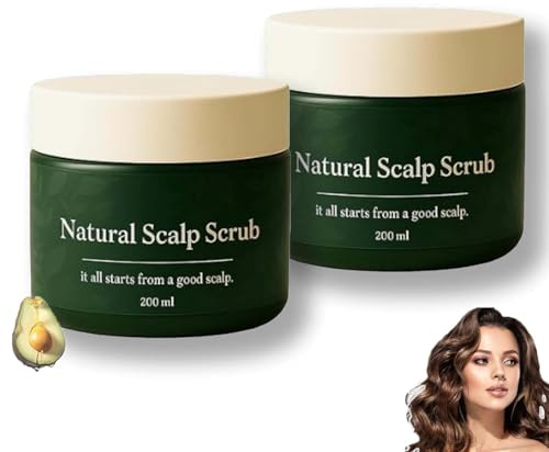 Scrub esfoliante naturale per il cuoio capelluto, scrub detergente e idratante profondo, formula delicata a base vegetale, per forfora, rimuove accumuli, sebo e forfora