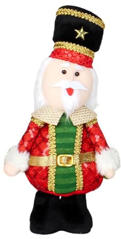 Gcljlmy Muñeca Cascanueces Figura de Escritorio Decoración de Navidad Coleccionable Decoración de Navidad para Dormitorio Chimenea Oficina (Sombrero Negro)