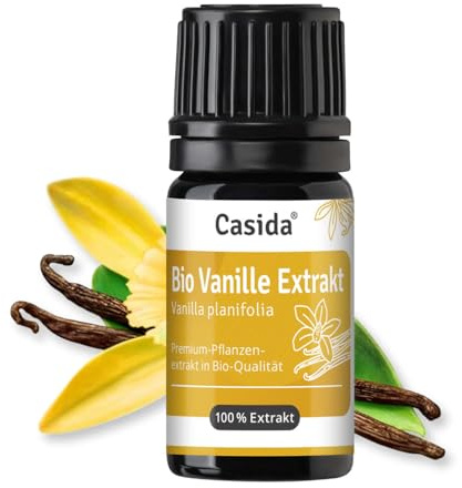 Casida Bio Vanille Extrakt - Vanilleöl in Bio Qualität - ätherisches Öl für Diffuser - Aromatherapie - aus Madagaskar - 5 ml
