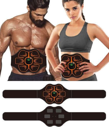 AILEDA Electrostimulateur Musculaire, Ceinture Abdominale Electrostimulation,6 Modes et 19 Intensités, Ceinture Musculation Electrostimulation pour Abdos/Bras/Jambes/Fesses,Homme Femme
