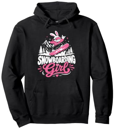 Snowboarder SNOWBOARDING GIRL Girls Children Snowboard Pullover Hoodie