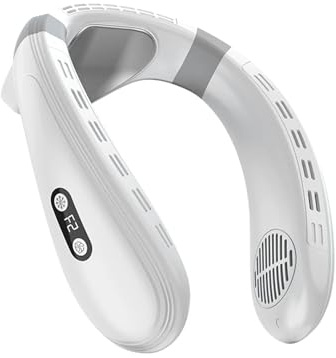 Neck Air Conditioner Portable Neck Fan Rechargeable Semiconductor Cooling Bladeless Fan Wearable Cooler Multi Purpose(Black)