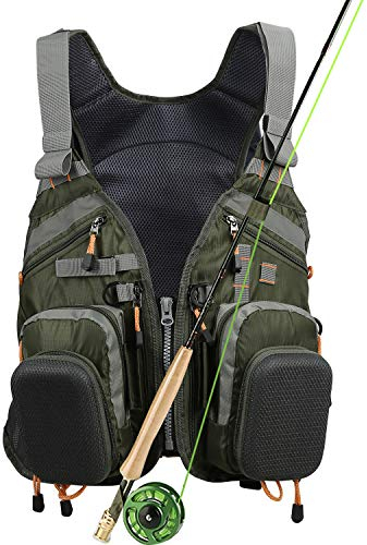 PELLOR Pelllor Angeln Weste Herren, Outdoor Angeln Jacke Mehrere Taschen, Atmungsaktives Mesh Freizeit Weste, Ärmellos Weste, Jagd Weste, Angeln, Camping, Fotografie, für Männer und Frauen