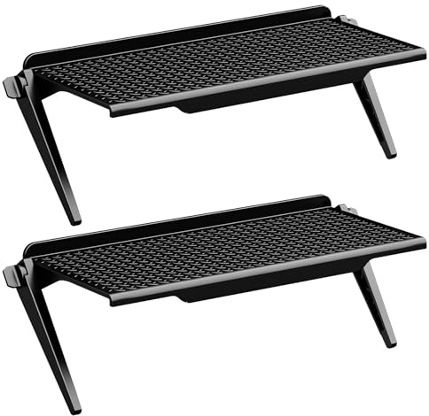 WALI Soundbar Mount, No Drilling TV Top Shelf Fits Most of Sound Bars, Adjustable Sound Bar Holder for Samsung, Sony, LG, Bose, 23.6x4.7 Floating TV Shelf (TSP002-2B),1 Pair, Charcoal Black