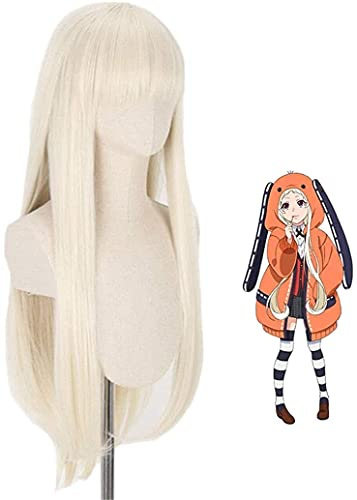 LeMarnia Anime Cosplay Perücke Lange Gerade Beige Perücke Halloween Kostüm Perücke