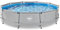 EXIT Toys Soft Grey Pool - ø360x76cm - Großer, Runder Rahmenpool mit Kartuschenfilterpumpe - Leicht Zugänglich - Für Kleinkinder Geeignet - Starker Rahmen - Einzigartiges Design - Grau