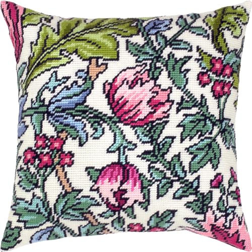 Brvsk Derwent. Broderi kit med tryckt gobelängduk (40 × 40 cm) – broderikudde kit för kreativ heminredning – handarbetskit för vuxna nybörjare