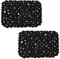 Echehi 2 Pack Sink Protector Mat, 40 x 30 cm DIY Cut Sink Protector for Kitchen Stainless Steel Sink, Fast Draining Mat Sink Protector for Dishes and Glassware. Black