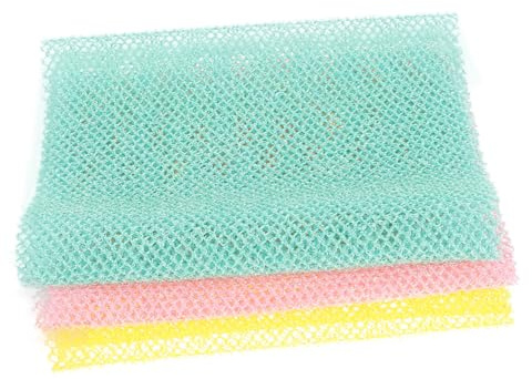 BELLIFFY 3 Stück Afrikanisches Peeling Schwammnetz aus Chinlon Leichtes Duschnetz für Gründliche Reinigung und Entfernen von Hornhaut für Zuhause und Reisen