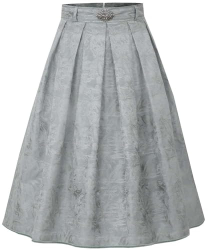 Marjo Trachtenrock Marquartstein 70cm Länge | Midi-Rock aus Jacquad | elegant Abendmode (DE/NL/SE/PL, Numerisch, 44, Regular, Regular, Jade)