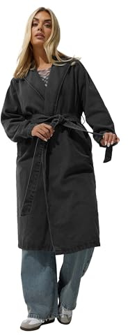 Yours Limited Collection Curve Belted Denim Trench Coat - Women's - Plus Size Curve
