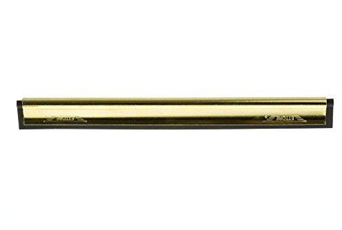 Maya Professional Tools 1135 Ettore fenêtre Lèvre en caoutchouc de nettoyage laiton professionnel avec clips, 35 cm