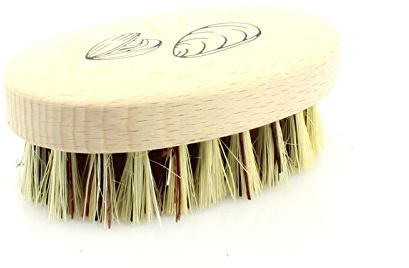 Redecker Muschelbürste aus Buchenholz, 5 x 9,5 cm, Polyesterborsten, für Puder, Bräuner und Stiftung