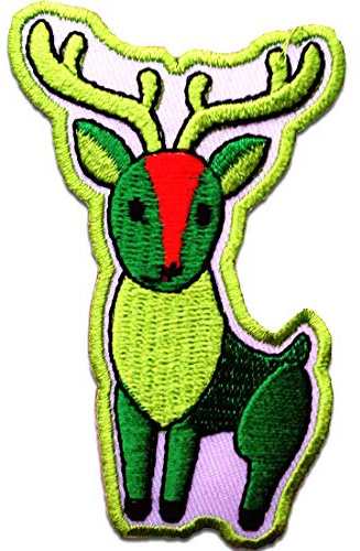 Catch the Patch Rentier Hirsch Tier - (Größe: 5 x 8,2 cm) – Aufbügler & Applikationen in verschiedenen Größen – Ideal für Kleidung, Schulranzen, Jeans & Rucksäcke