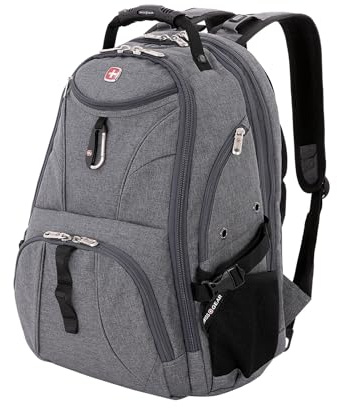 Swiss Gear 1900 Scansmart TSA 17-inch Laptop Backpack Zaino, Grigio mélange, 19 Unisex-Adulto