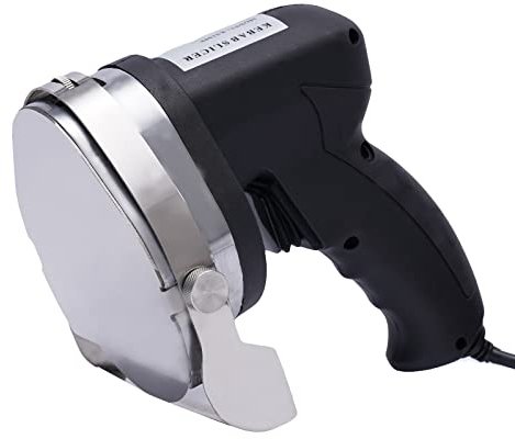 MINUS ONE Profi Imbiss Dönermesser elektrisch mit Verstellbarer Schnittbreite, für Rechts- und Linkshänder, Gastro Dönerschneider Elektromesser zum schneiden von Döner Kebab Fleisch (Schwarz)