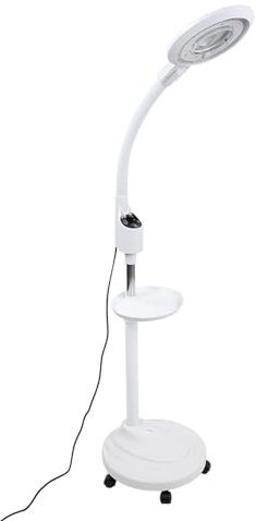 Lampe Loupe sur Pied 16X LED Lampadaire Esthétique Professionnelle pour Esthéticiennes Réglable Lampe d'éclairage de Protection des Yeux pour Travail, Tatouage, Salon de Beauté