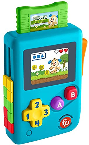 Fisher-Price Laugh & Learn Lil’ Gamer - UK English Edition, educational musical activity toy for baby and toddlers ages 6-36 months, HBC89