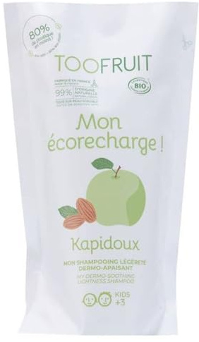 Toofruit Kapidoux RECHARGE Shampoing légèreté dermo-apaisant Pomme - Amande 400ML