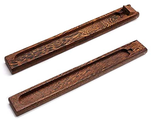 Bymivofun 2 Pezzi Porta Incenso in Legno di Bambù, Bruciatore per Meditazione Yoga, Indoor Outdoor (Legno di Ala di Pollo)