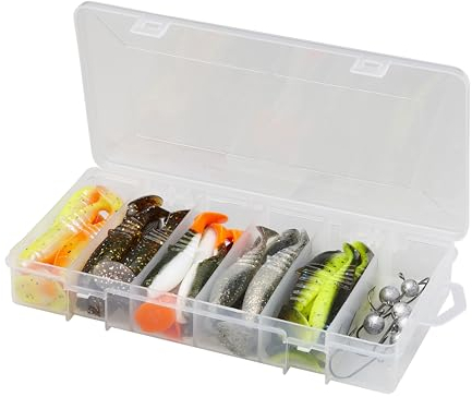 Savage Gear Cannibal Shad Kit - 6er-Pack effektiver Shads Jigköpfen - Ideal für Angler, die auf Barsch, Hecht und Zander im Süß- und Salzwasser Angeln, Assortiert, Varied