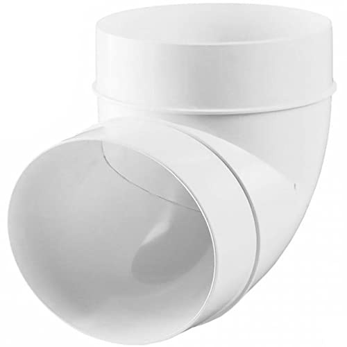 SPARES2GO Air Conditioner Bend Elbow Duct 90 Degree Vent Hose Pipe Tube Male Ducting Connector (6 / 150mm)