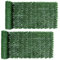 FUOBECIE Rollo de malla de hiedra artificial, 2 piezas de enrejado de valla con hojas artificiales, enrejado de privacidad para balcón, jardín, decoración de pared (1 x 3 metros)