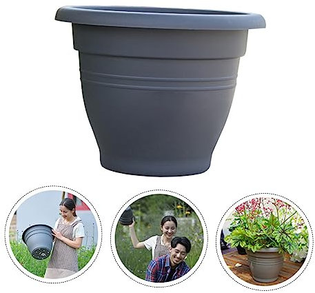 ABOOFAN 3stücke Robuster Blumentopf Für Balkon Und Garten Pflanzgefäße Für Drinnen Und Draußen Hochwertiges Harz Mit Matte Oberfläche Pflanzkübel Für Zuhause Und Gartenbereich