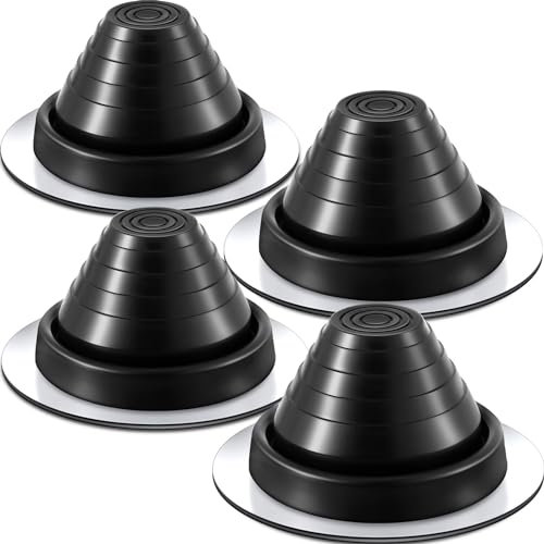 Yaocom 4 Stück #3 Metall-Dachrohr, blinkende Entlüftungsmanschette für Od 1/4 bis 5 EPDM flexible Dachwagenheber, 19,5 cm im Basisdurchmesser (4 Stück, Rohr mit Außendurchmesser 0,6 cm bis 12,7 cm