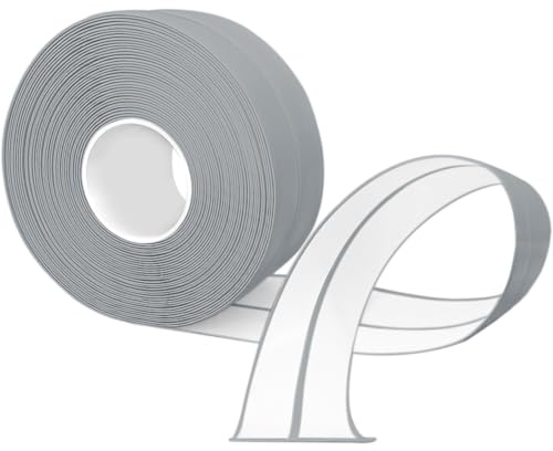Mjuk golvlist självhäftande, 6 m PVC köksändlist 20 x 20 mm, golvlist självhäftande för kök och badrum 2 x 2 grå