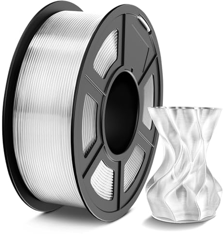 TECBEARS PETG Filament 1.75 mm Transparent, Stärker Zähigkeit PETG 3D Drucker Filament, 1kg Spule, Maßgenauigkeit +/- 0,02 mm, Kompatibel mit FDM Drucker, Clear