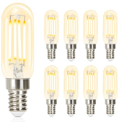GBLY 8er pack LED Glühbirne E14 Vintage Lampe T25 Warmweiss Filament | Leuchtmittel Edison Glühlampe 2700K 4W Warmweiß Retro Birne Glas Antike Energiesparlampe für Haus Hotel Bar Café