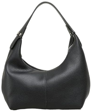 TIAASTAP Einfarbig Hobo Bag PU Leder Handtasche Damen Klein Schultertasche Clutches Vintage Umhängetasche Uni Tasche Henkeltaschen Tote Bag Shoulder Bag for Women